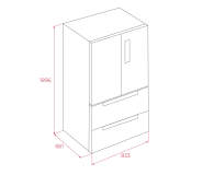 Lodówka Teka RFD 77825 GBK EU French Door No Frost 189,8cm Czarne Szkło 516L - 1525991 - zdjęcie 9